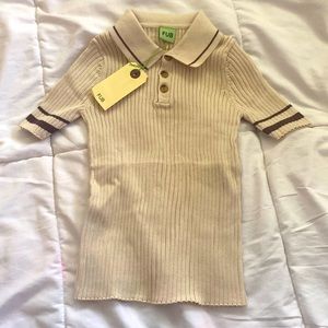 Tan, kids polo shirt
